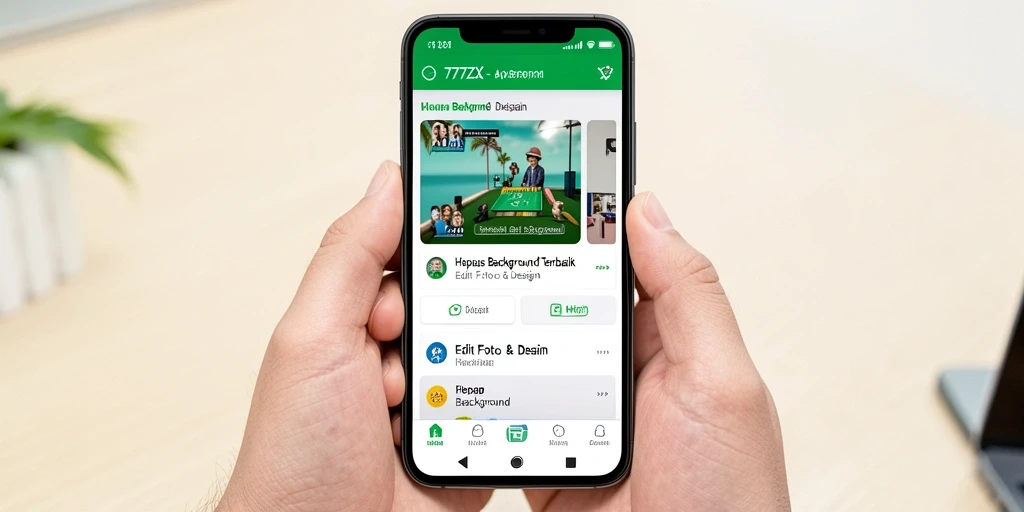 Tampilan antarmuka aplikasi Hapus Background 777ZX yang user-friendly.