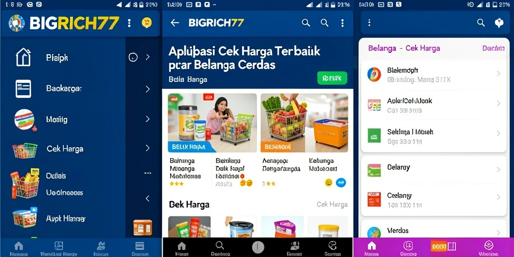 Antarmuka pengguna <strong>BIGRICH77</strong> yang sederhana dan informatif.