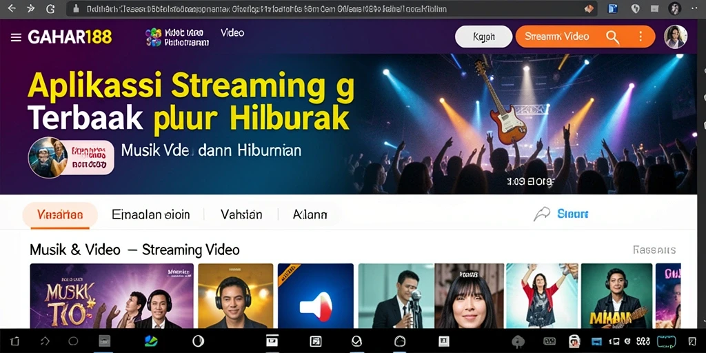 Tampilan antarmuka aplikasi GAHAR188 yang user-friendly untuk streaming video.