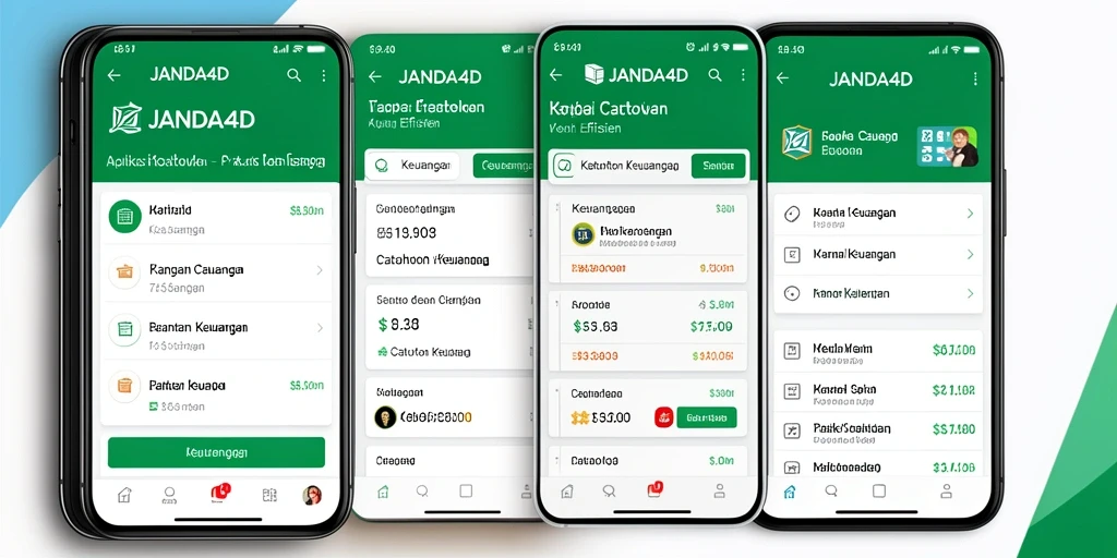 Tampilan antarmuka JANDA4D untuk Catatan Keuangan yang modern dan user-friendly.