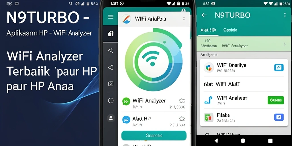 Antarmuka N9TURBO dengan fitur analisis WiFi yang informatif.