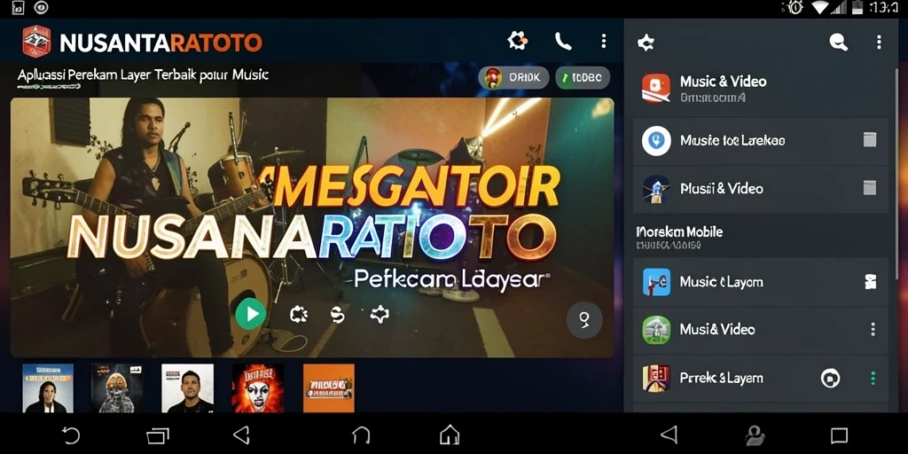 Tampilan antarmuka aplikasi NUSANTARATOTO untuk merekam layar dengan mudah.