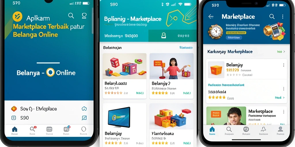 Tampilan utama S80 dengan fitur-fitur Marketplace yang lengkap.