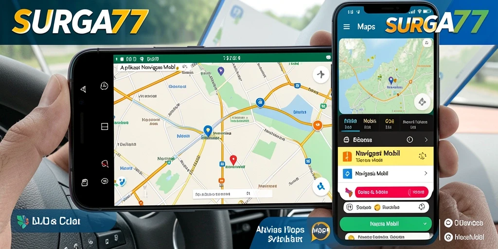 Antarmuka aplikasi SURGA77 untuk navigasi mobil yang efisien.