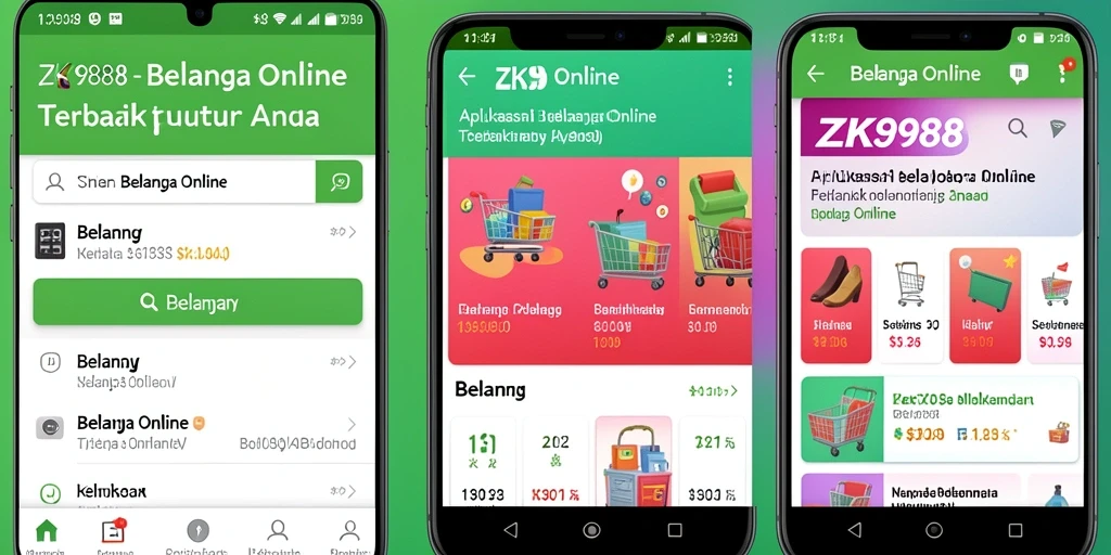 Antarmuka aplikasi ZK988 untuk belanja online yang user-friendly.